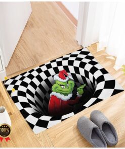 Funny Holiday The Grinch Door Mat For Christmas
