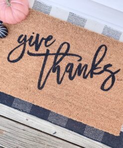 Give Thanks Welcome Decor Doormat