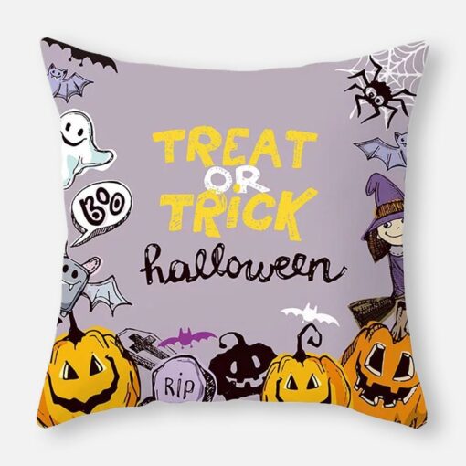 Halloween Castle Pillow Cover Pumpkin