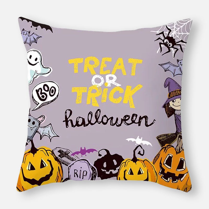 Halloween Castle Throw Pillow Cover