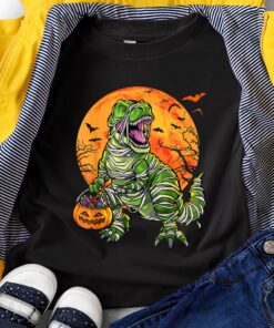 Halloween Costume Dinosaur Mummy Pumpkin Shirt