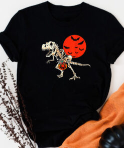 Halloween Dinosaur Blood Moon Shirt Funny Shirt