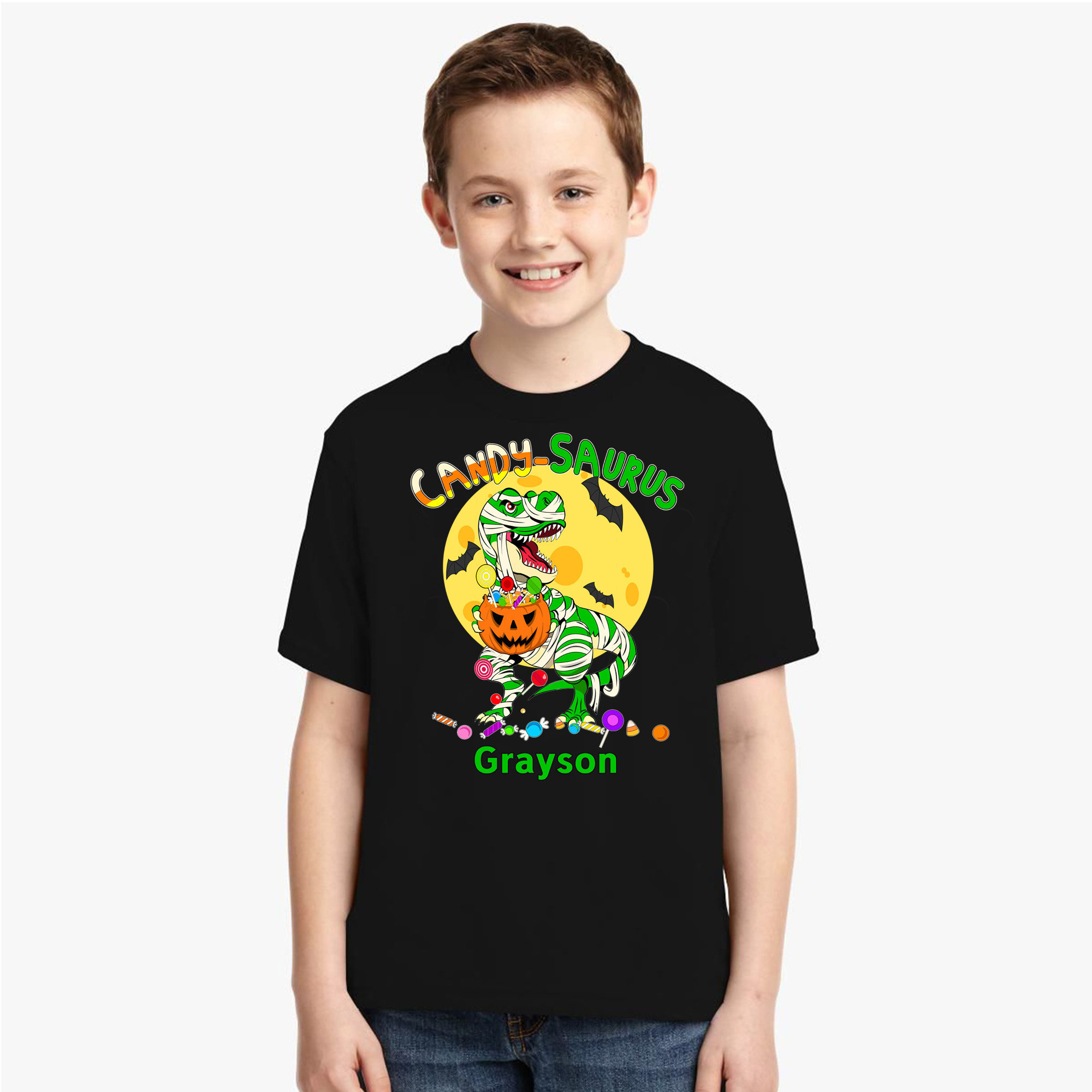 Halloween Dinosaur T Rex Boy Shirt