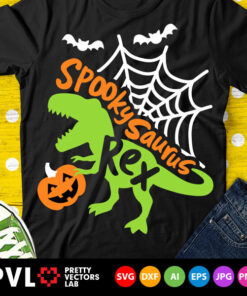 Halloween Dinosaur Spooky Saurus with Pumpkin shirt