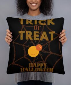 Halloween personalised trick or treat pillow