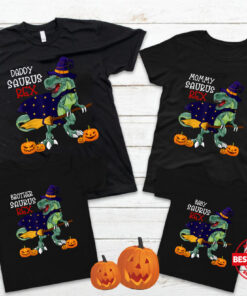 Halloween Dinosaur Matching Spooky Shirt