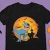 Funny Halloween Death Riding Dinosaur Shirt