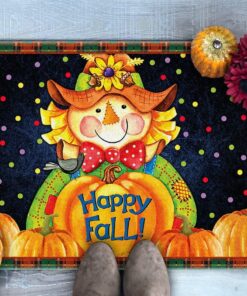 Happy Fall Scarecrow Thanksgiving Doormat