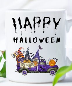 Happy Halloween Cute Gnome Coffee trick r treat mug