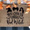 Wicked Witch And Monster Cats Live Here Halloween Doormat