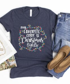 Holiday My Favorite Color Is Christmas Lights Shirt