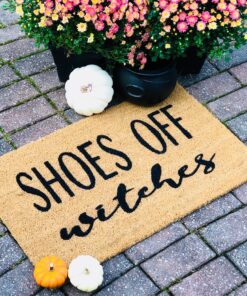 Shoes Off Witches Thanksgiving Doormat