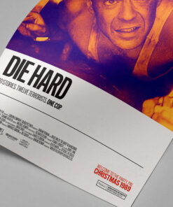 Die Hard (1989) Retro Movie Nakatomi Plaza Poster