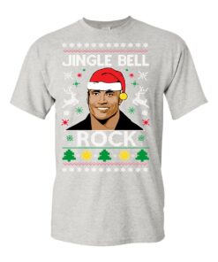 OnCoast The Rock Jingle Bell Ugly Christmas Shirt