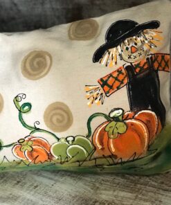 Scarecrow Lumbar Hand Painted Pillows