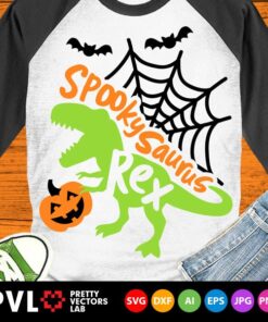 Halloween Dinosaur Spooky Saurus with Pumpkin shirt