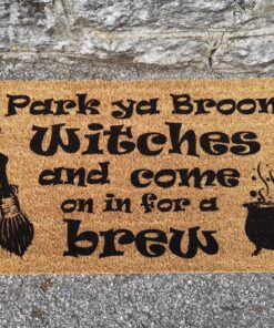 Park Ya Broom Witches Halloween Gift DoorMat