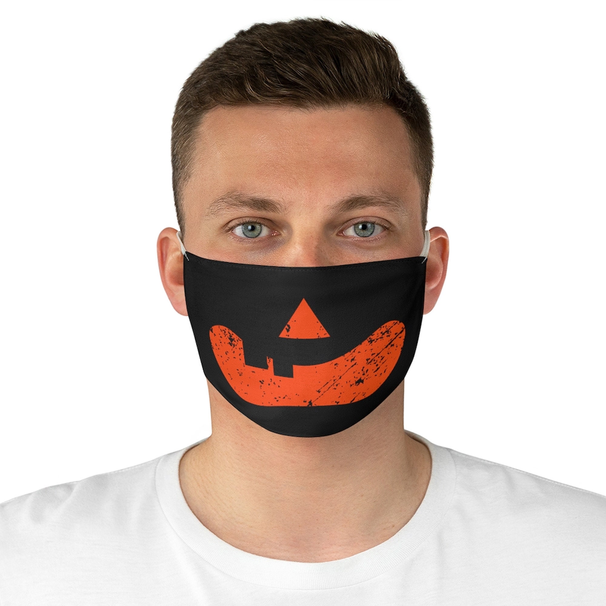 Jack-O'-Lantern Face Mask Washable Halloween Pumpkin