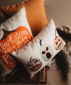 Primitive Jack O Lantern Lumbar Pillow Halloween Décor