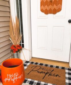 Hello Pumpkin Season Welcome Thanksgiving Doormat