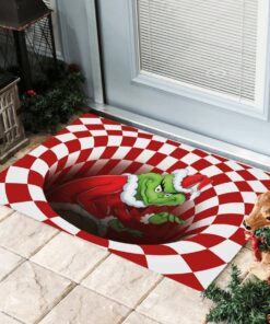 3D The Red Grinch Doormat Christmas Gift