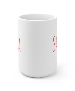 Rae Dunn Inspired Santa White Ceramic Mug