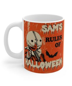 Sam trick r treat, Trick R Treat Rules Halloween mug