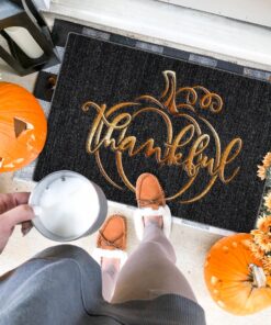 Thankful Pumpkin Welcome Doormat