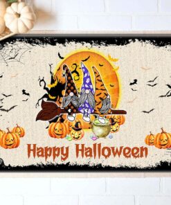 Happy Halloween Witch Gnome Doormat