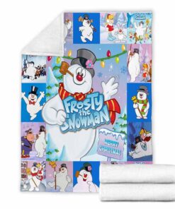 Frosty The Fleece Snowman Throw Blanket