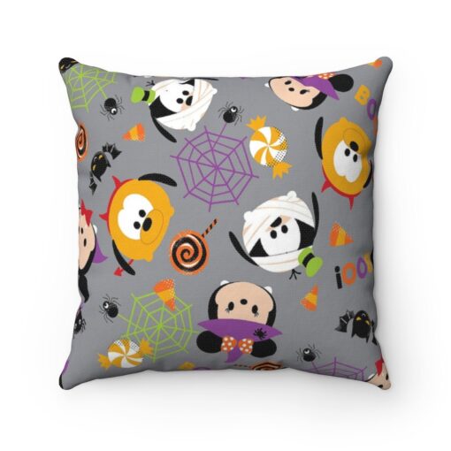 Halloween Friends & Treats Spun Polyester Square Pillow