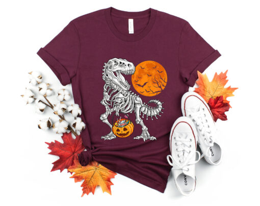 Halloween Spooky Saurus Rex Dinosaur Shirt