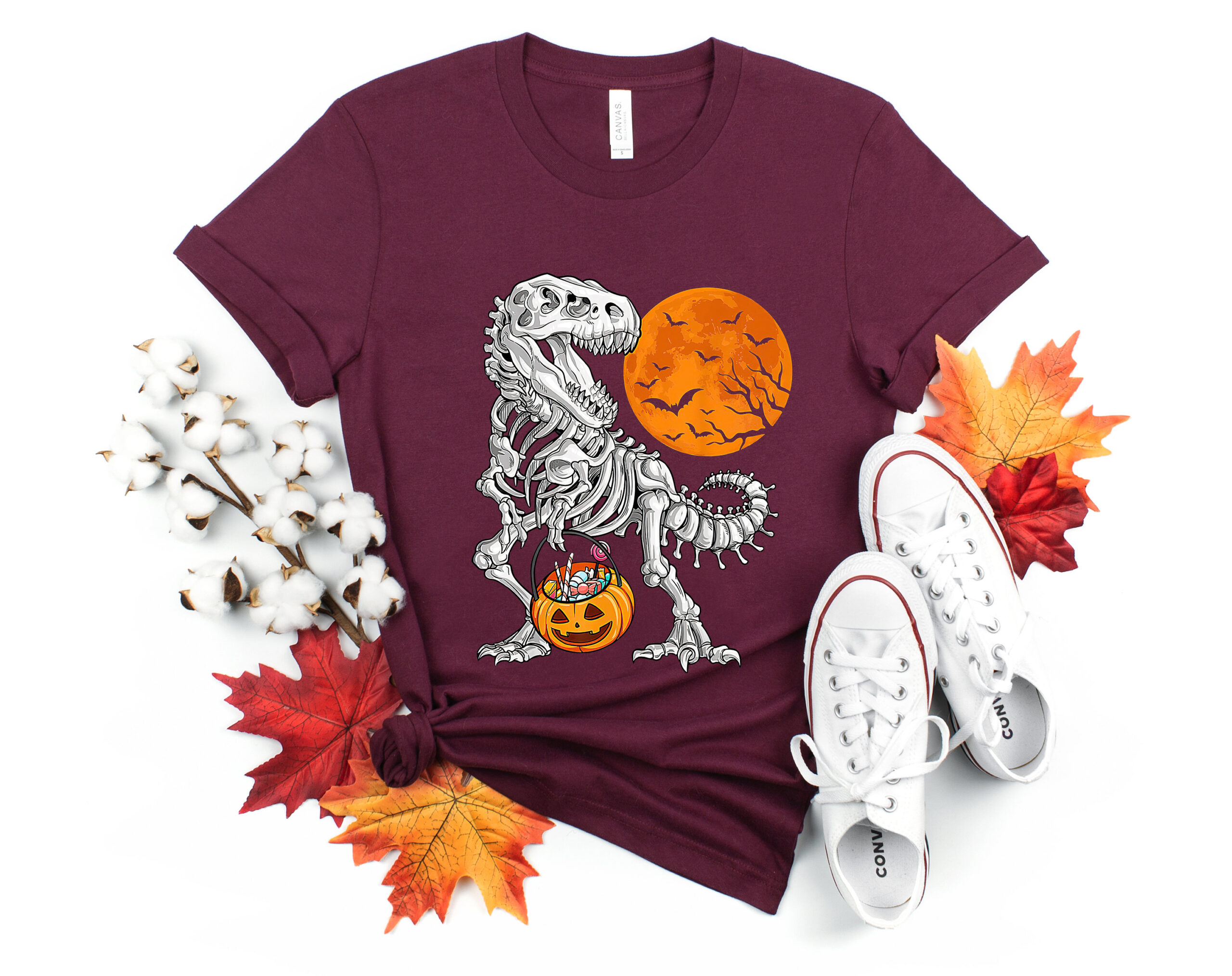 Halloween Spooky Saurus Rex Dinosaur Shirt