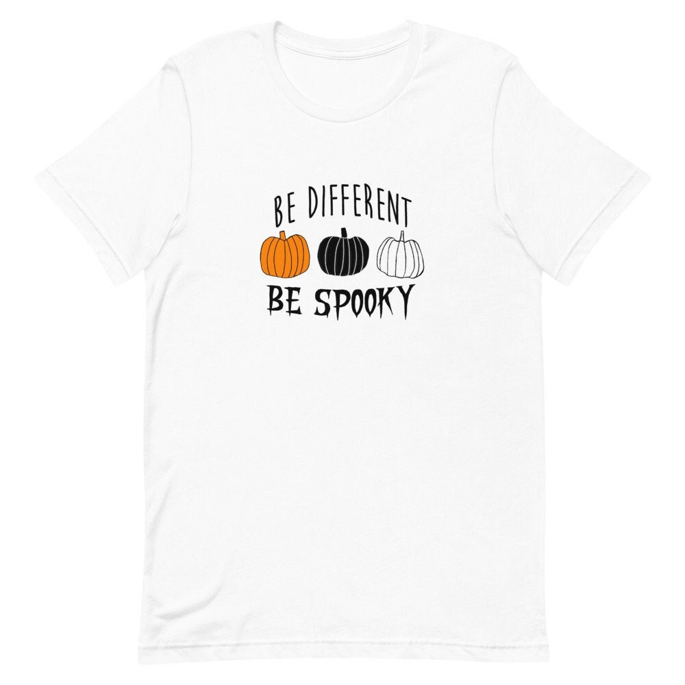 Be Different Spooky Pumpkin Patch Halloween Short Sleeve Shirt