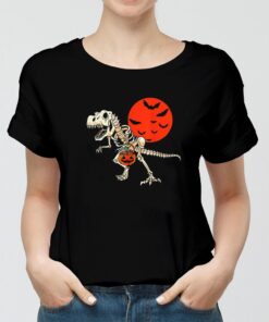 Halloween Dinosaur Blood Moon Shirt Funny Shirt
