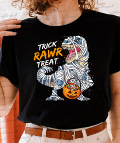 Trick Rawr Treat Halloweeen Party Dinosaur Shirt Ideas