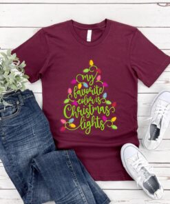 Merry Christmas Color Shirts For Gifts