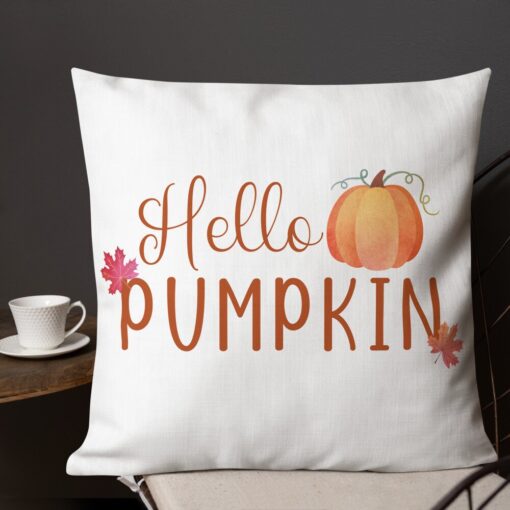 Hello Pumpkin Fall Autumn Pillow