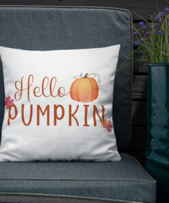 Hello Pumpkin Fall Autumn Pillow