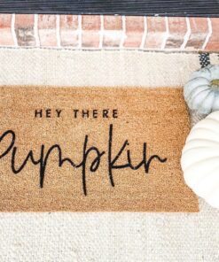 Hey There Pumpkin Halloween Thanksgiving Doormat