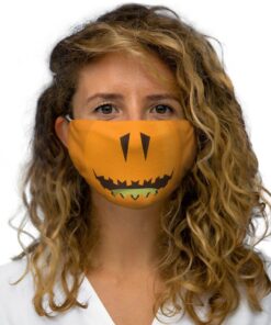 Pumpkin halloween face mask layered
