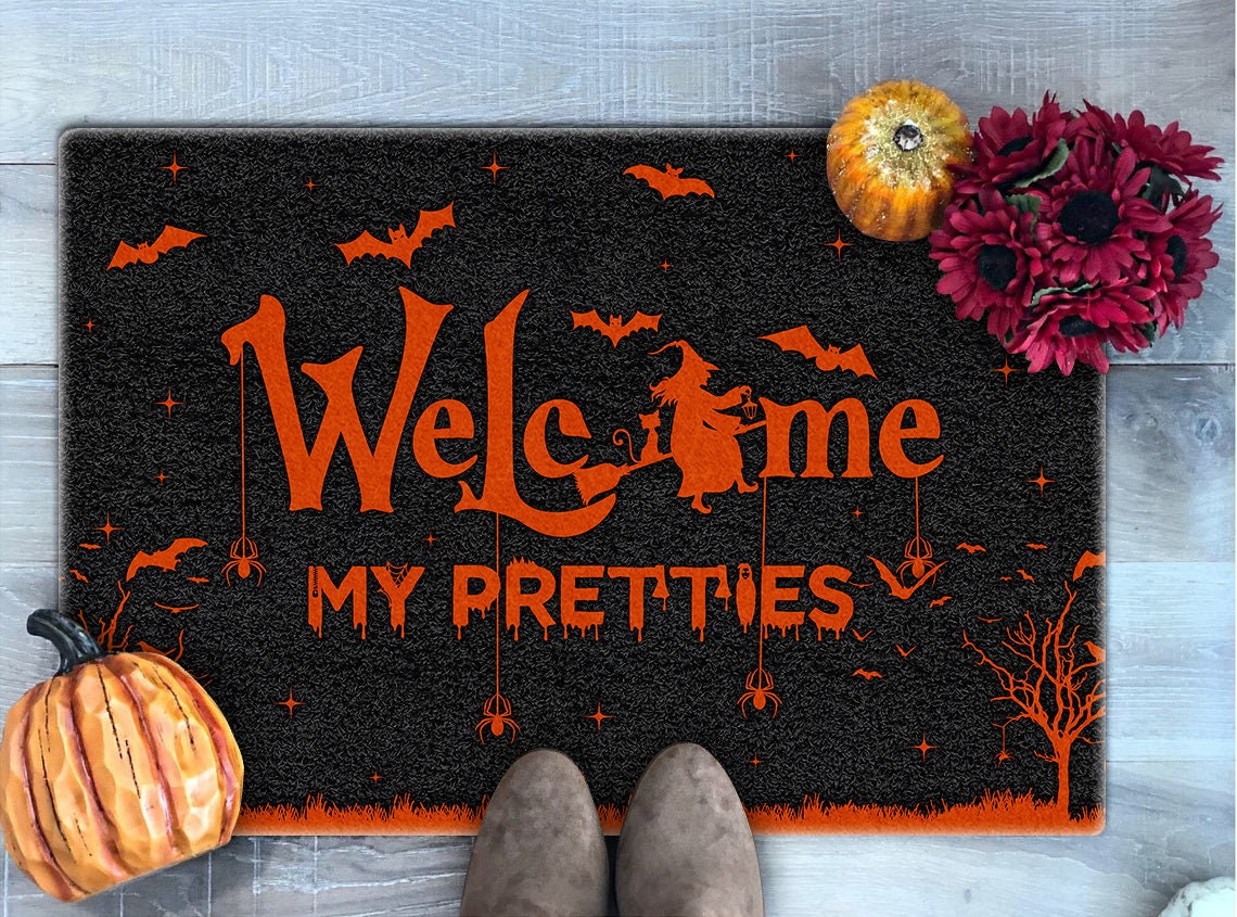 Welcome My Pretties Halloween Witch Doormat