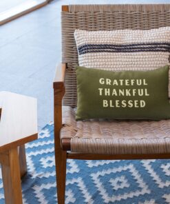 Grateful Thankful Blessed Thanksgiving Pillow