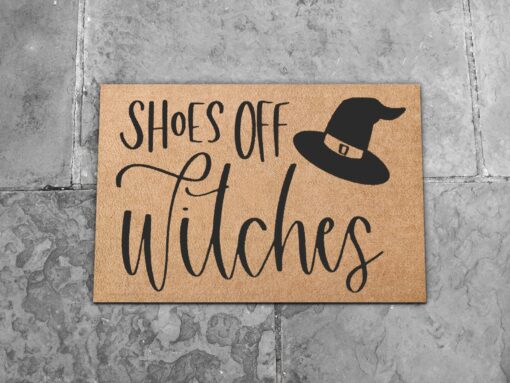 Shoes Off Witches Funny Witch Doormat