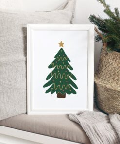 Abstract Christmas Tree Poster