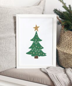 2021 Home Decor Christmas Tree Wall Poster