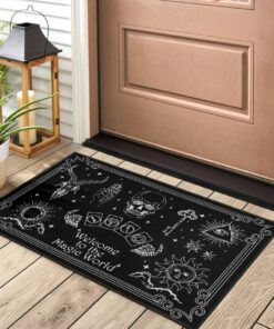 Welcome To The Magic World Witch Symbol Welcome DoorMat