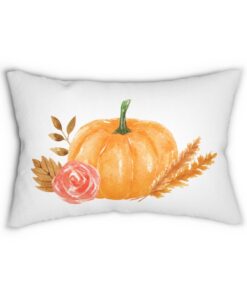 Floral Pumpkin Lumbar Pillow