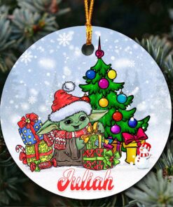 2021 Personalised Baby Yoda Christmas Ornament
