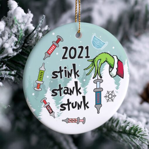2021 Stink Stank Stunk Ornament Grinch Christmas Decoration